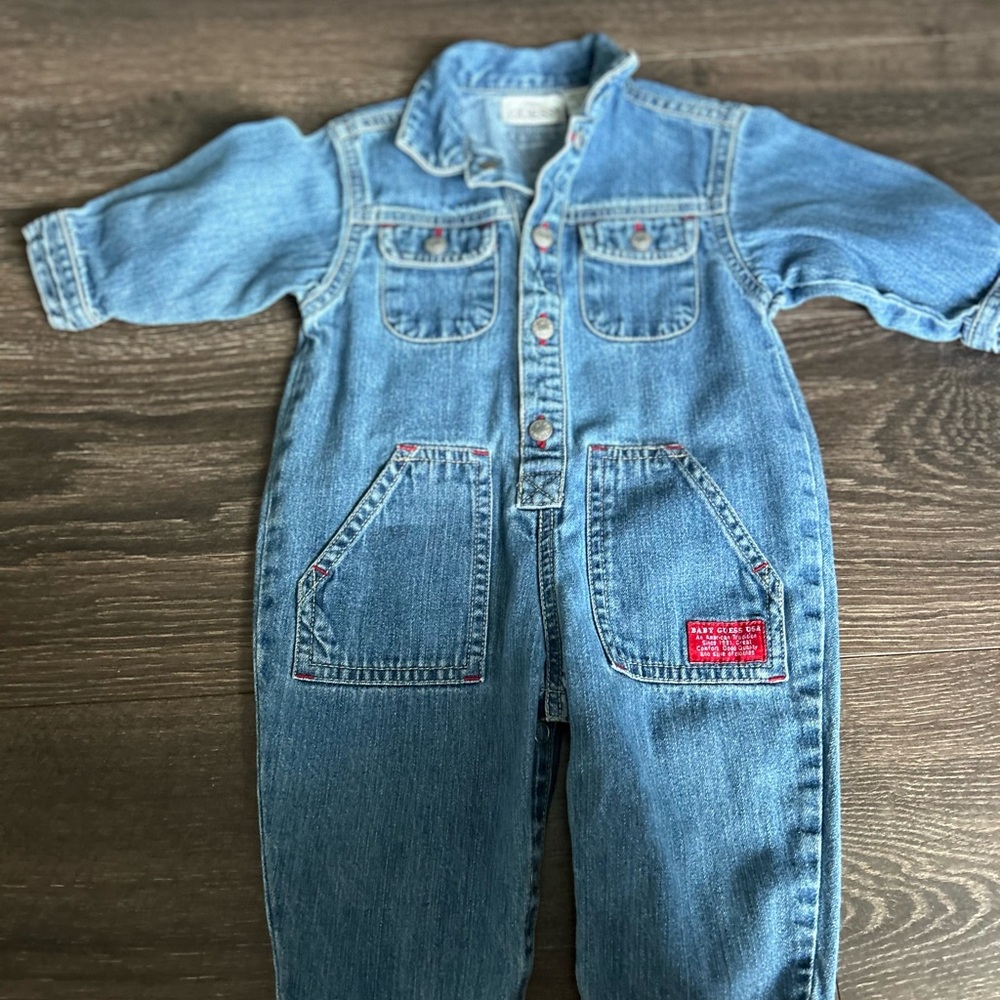 Guess Blue Denim Kids Overalls 6/9M
